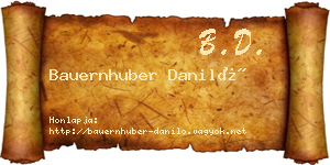 Bauernhuber Daniló névjegykártya